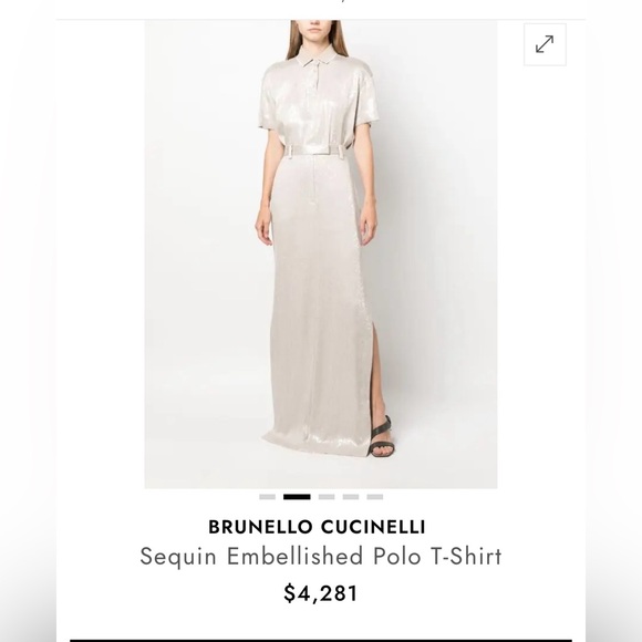 Brunello Cucinelli Tops - Brunello Cucinelli sequin embellishment polo T-shirt brand new with tag